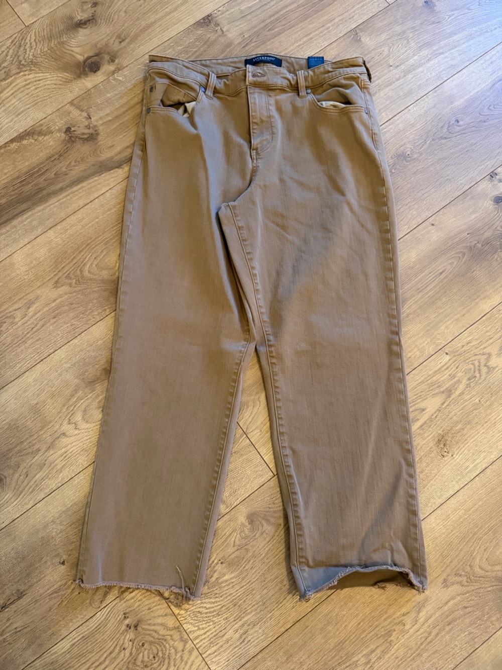 Liverpool Slim Straight Chinos in Taupe Brown